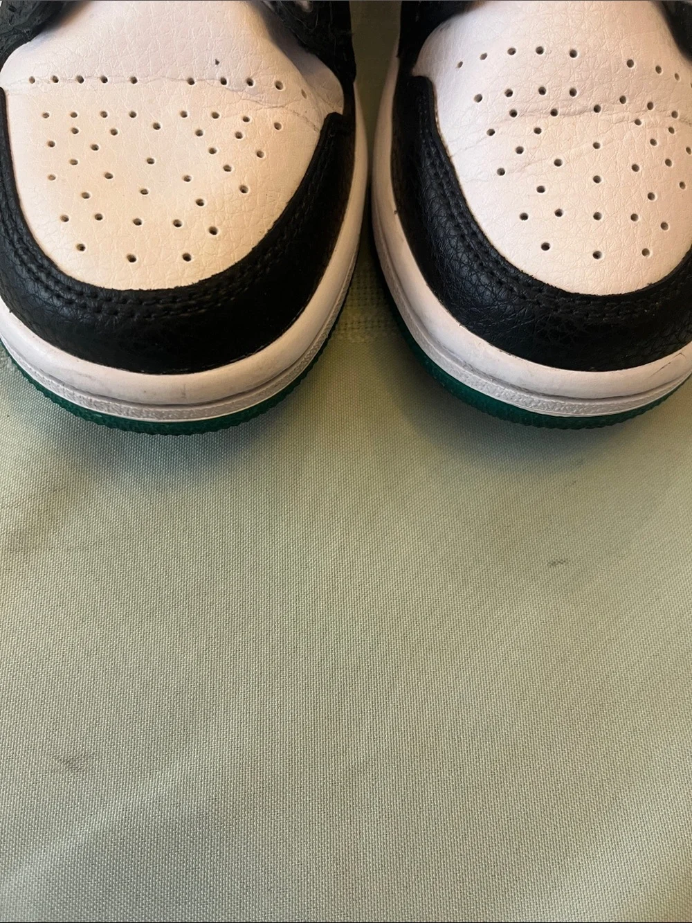 Nike Air Jordan 1 Mid White Black with Red & Yellow Swooshesi size 5 CM 22